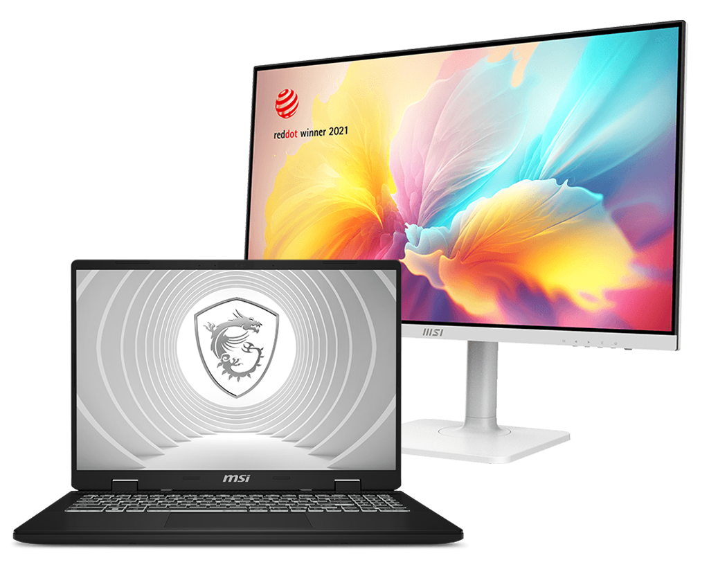 【限定商品組合】CreatorPro M16 HX C14VIG-075TW + Modern MD272QXPW 創作筆電組合