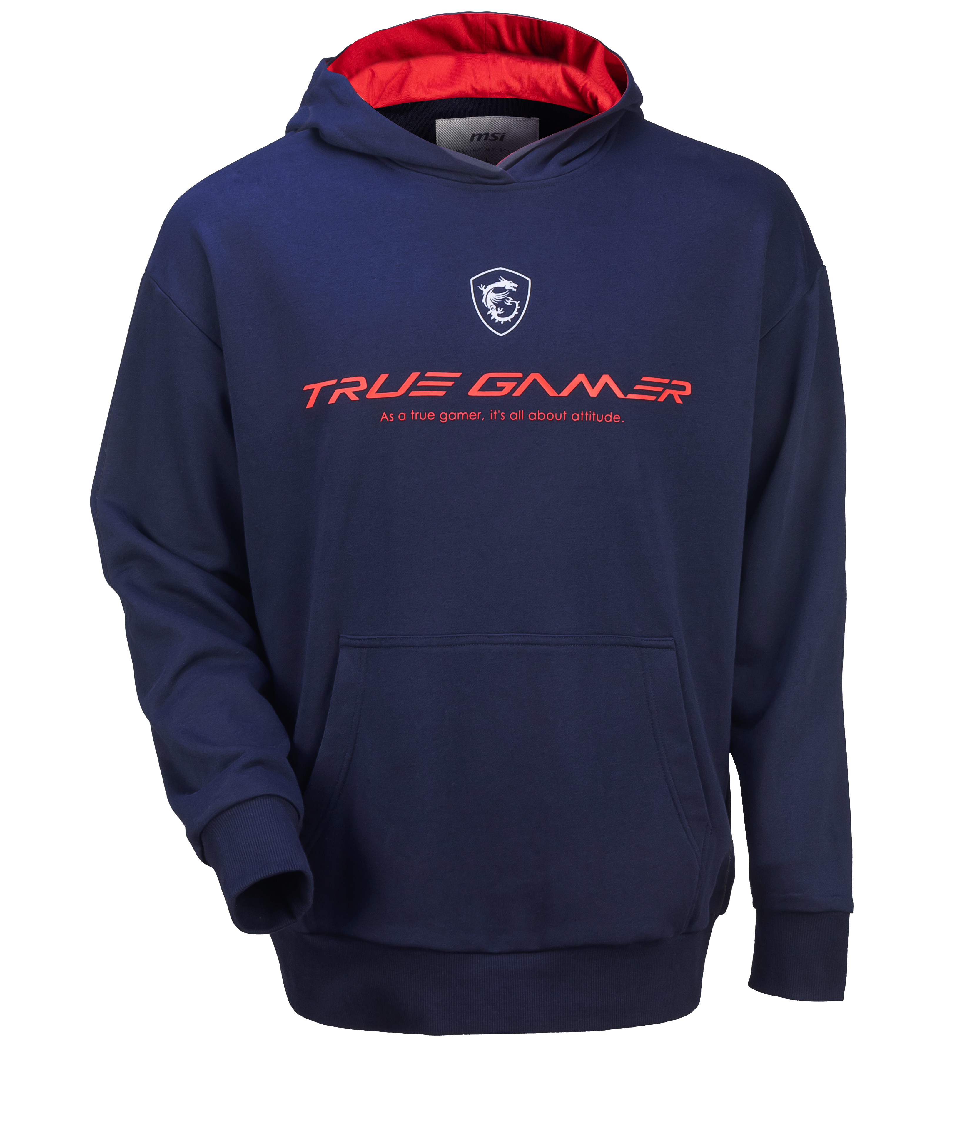 【2026熱銷推薦】MSI True Gamer Cotton Hoodie 微星棉質連帽衫 (藍)