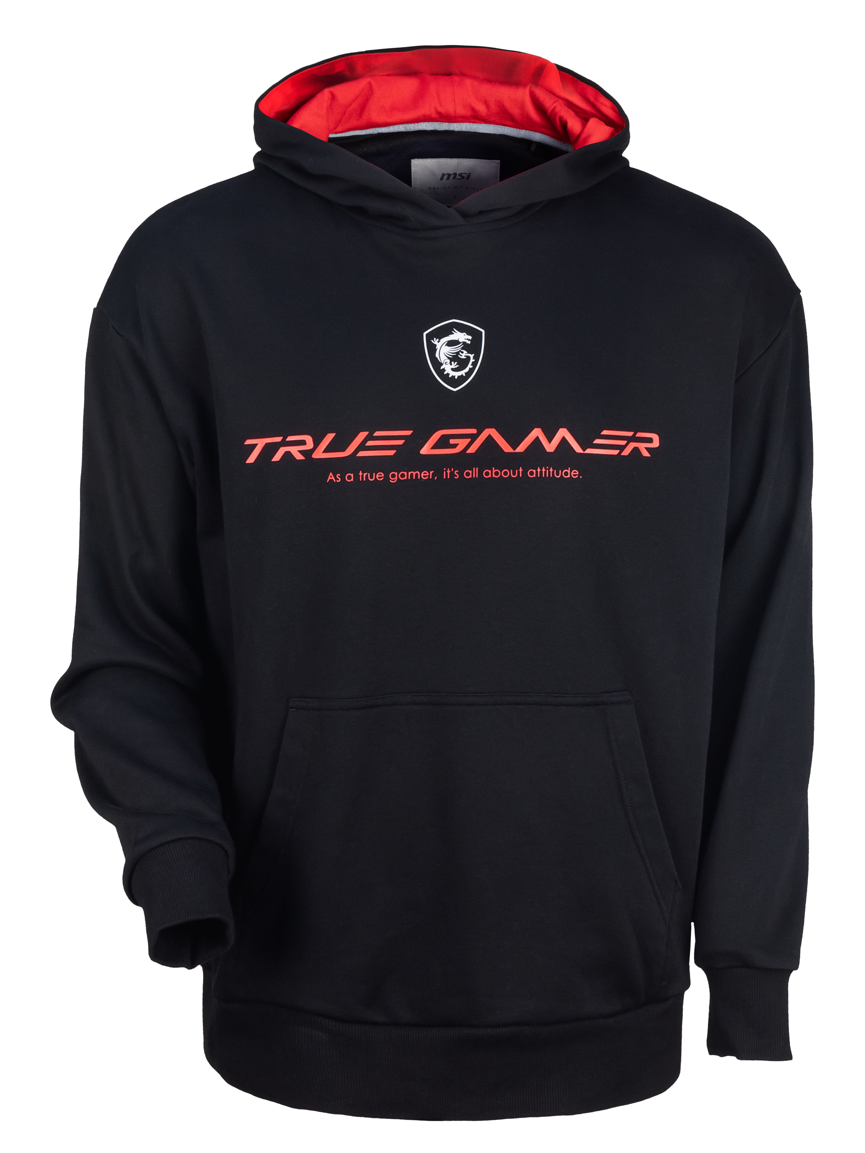 【換季限時優惠】MSI True Gamer Cotton Hoodie 微星棉質連帽衫 (黑)