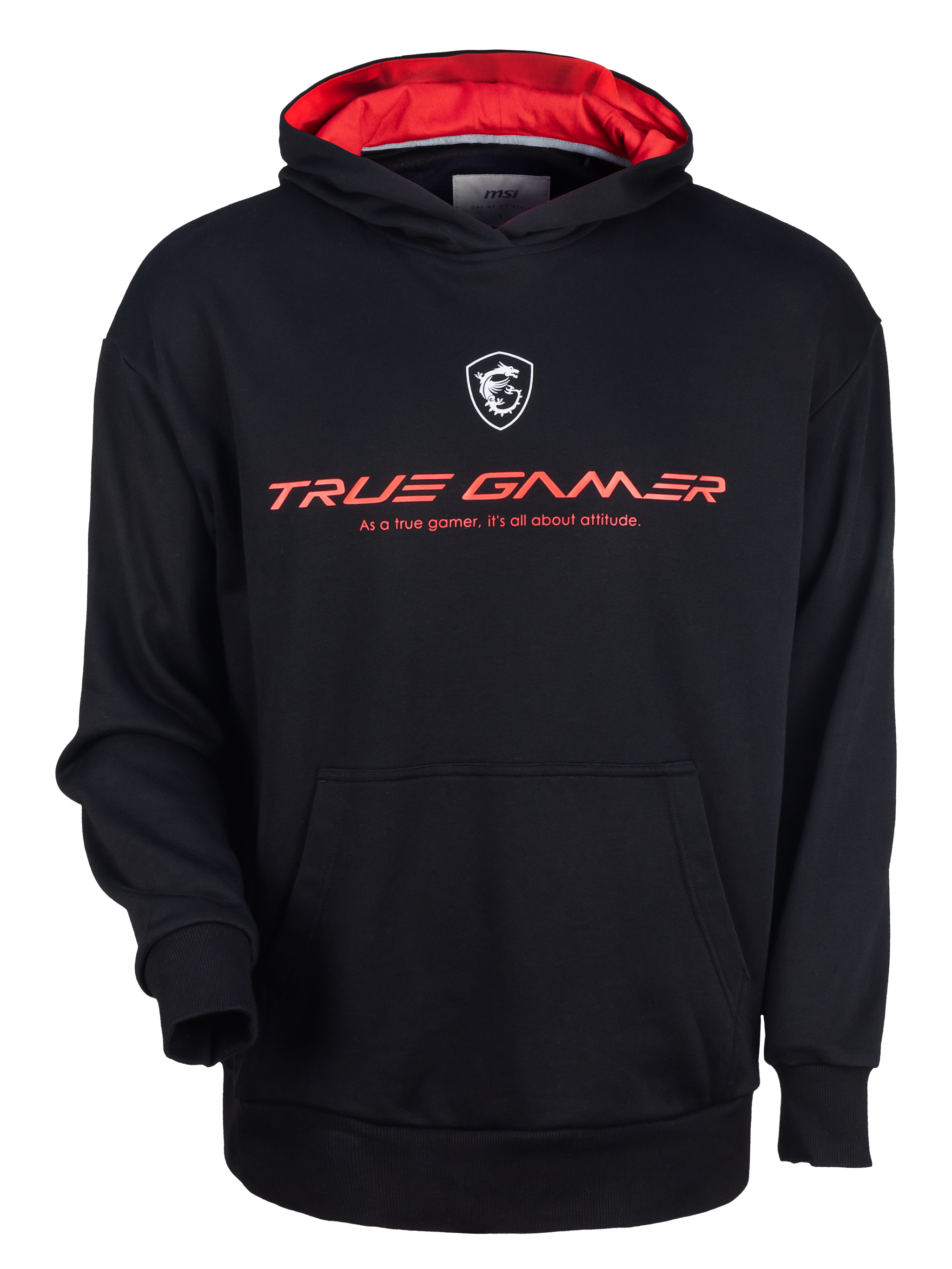 【換季限時優惠】MSI True Gamer Cotton Hoodie 微星棉質連帽衫 (黑)