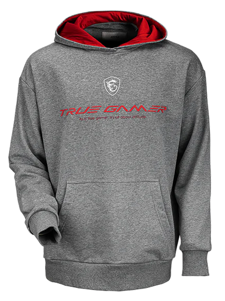 【限時優惠】MSI True Gamer Cotton Hoodie 微星棉質連帽衫 (灰)
