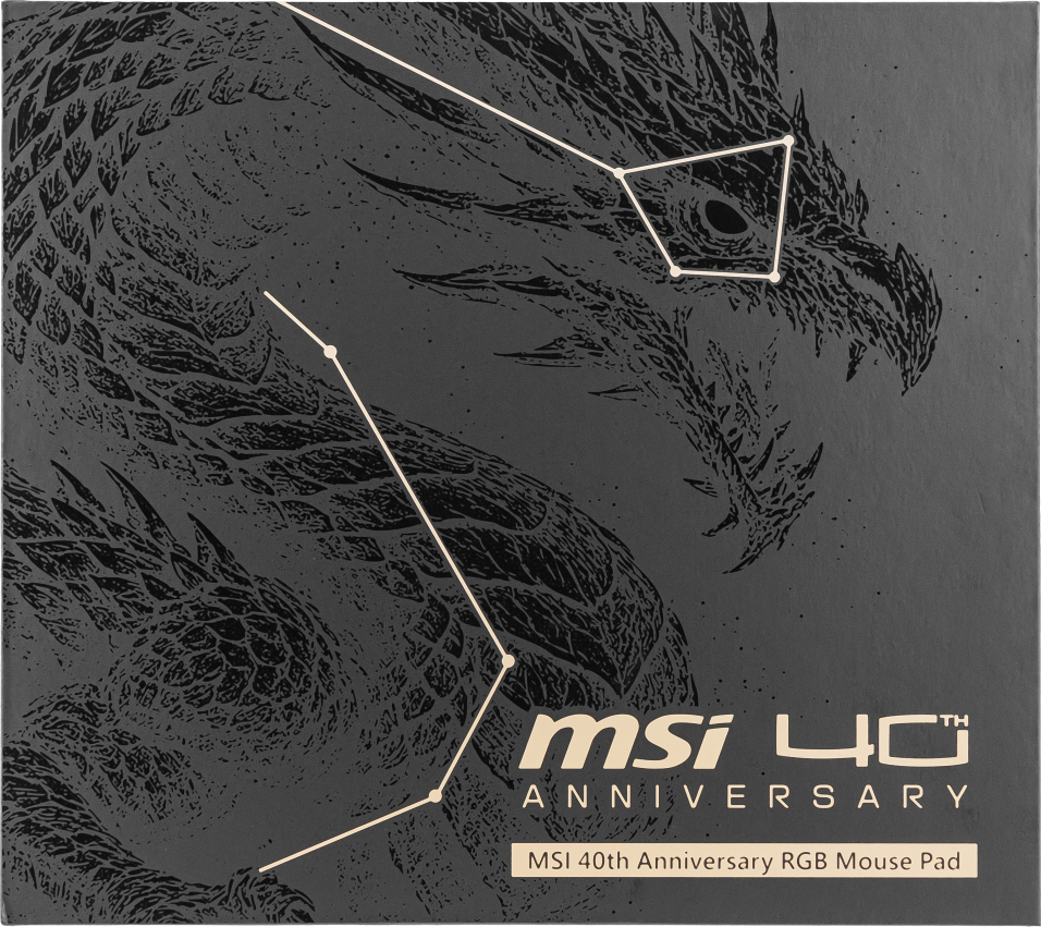 【限定活動贈品】MSI 40th Anniversary RGB Mouse Pad 微星四十周年RGB滑鼠墊