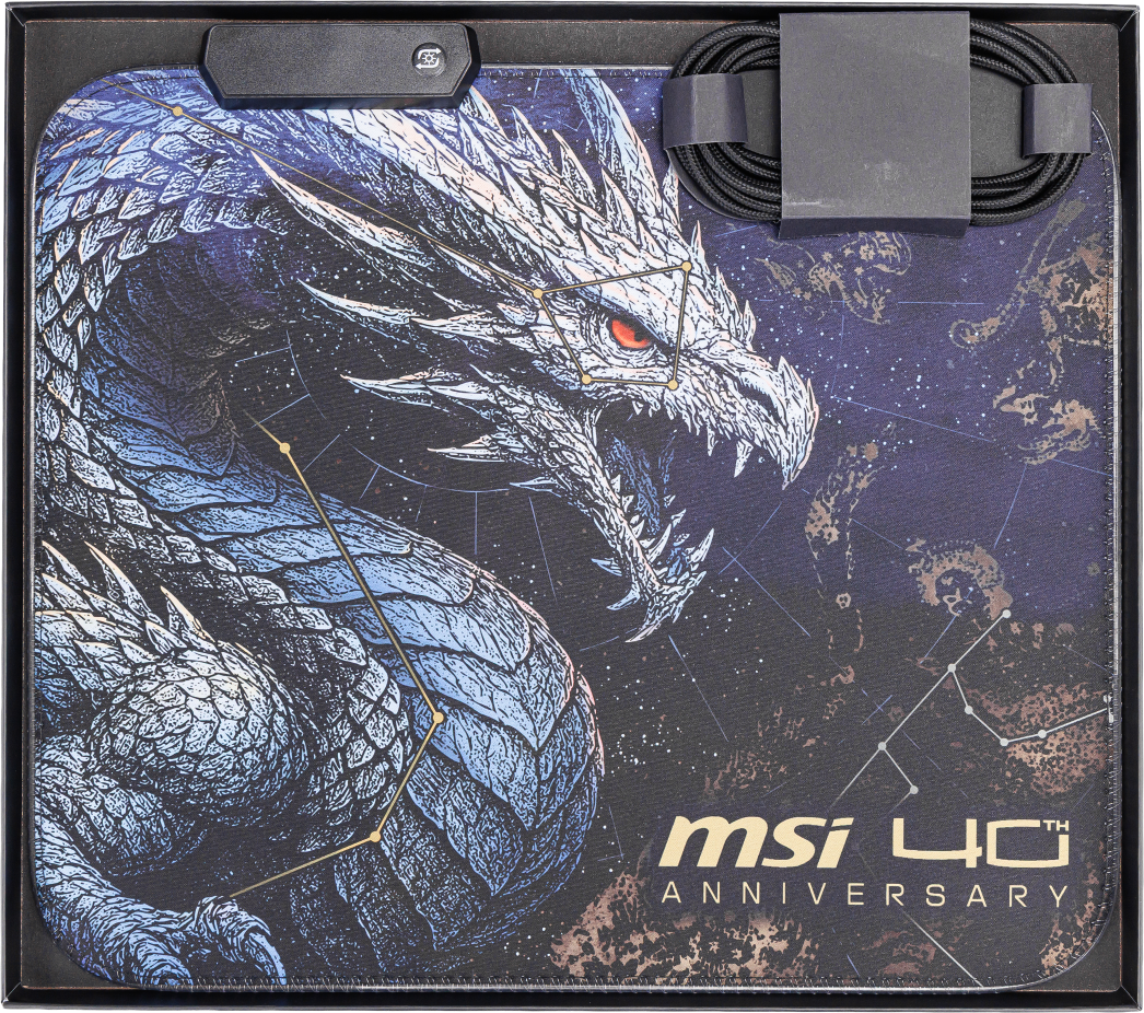 【限定活動贈品】MSI 40th Anniversary RGB Mouse Pad 微星四十周年RGB滑鼠墊