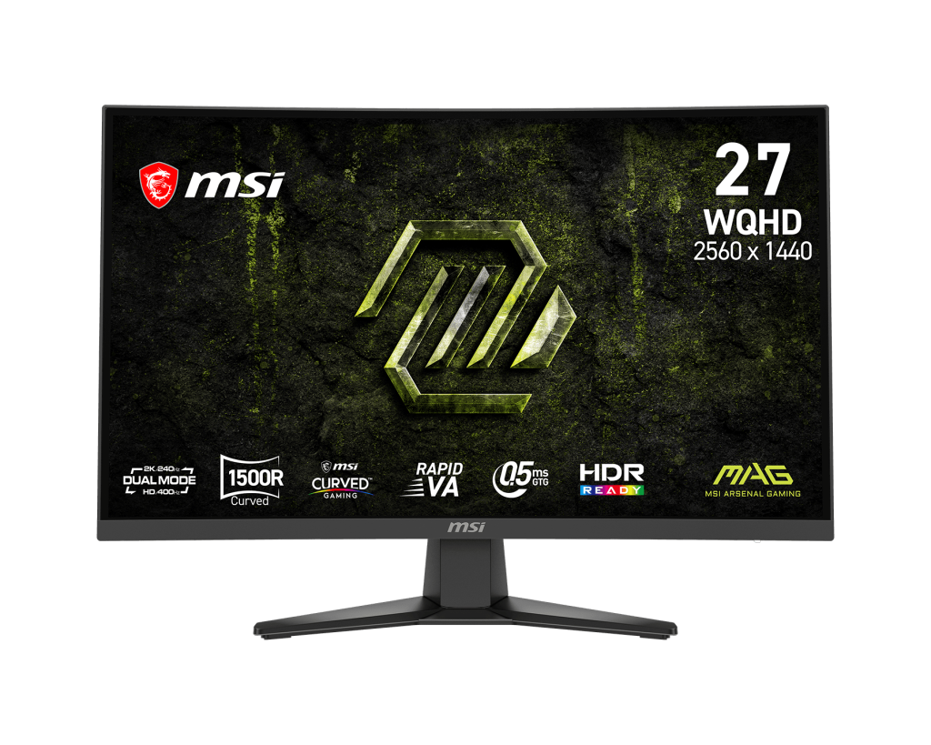 【會員限定優惠】MSI MAG 275CQDF X24 微星高更新率雙模電競顯示器 ( Rapid VA / 1500R曲面屏 / 400Hz / 0.5ms )