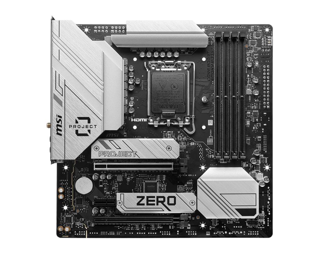 B760M PROJECT ZERO 微星主機板 (背插版-DDR5 / mATX / LGA1700)