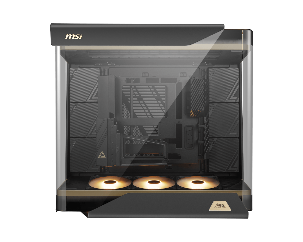 【新品預購】MSI MEG MAESTRO 900R 微星旗艦全景機殼 ( 360度全景設計 / 支援雙顯卡與垂直顯卡 / 4向旋轉主板托盤 )