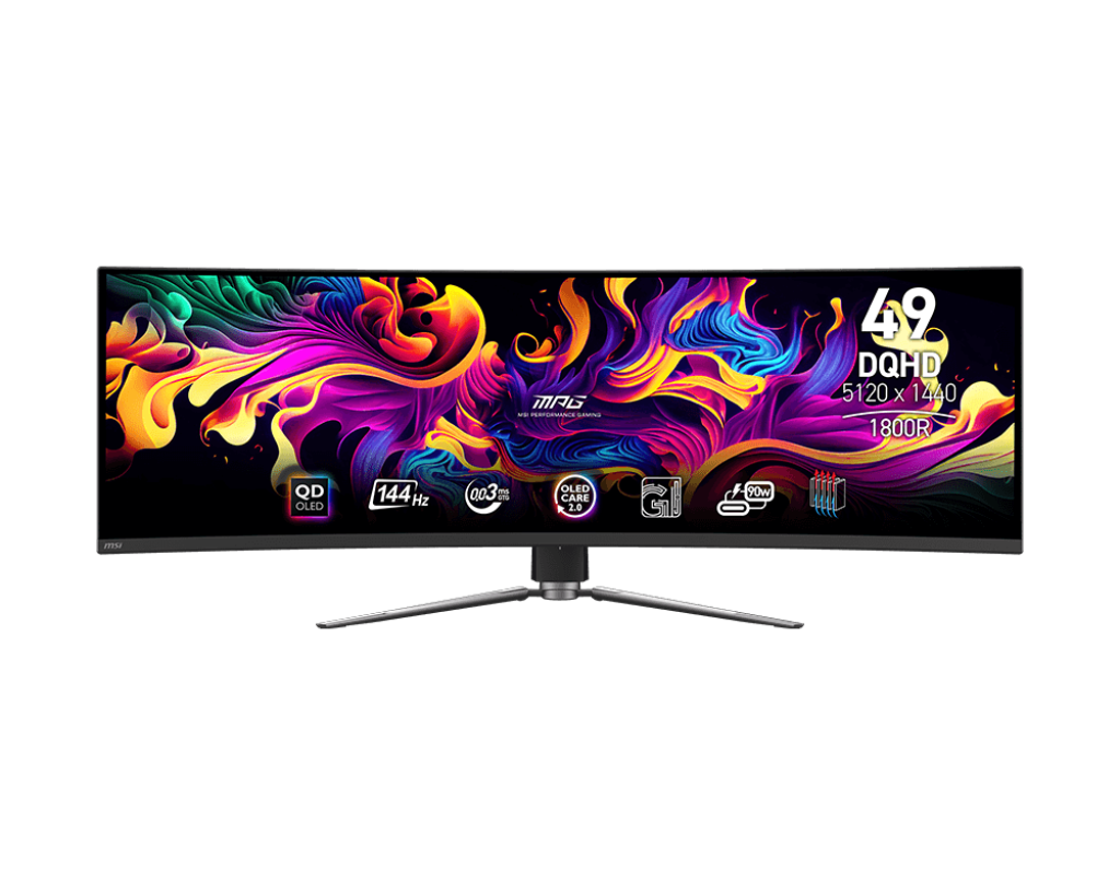 【新品上市】MPG 491CQP QD-OLED 電競顯示器 (49型曲面 / DQHD / 144Hz / 量子點)