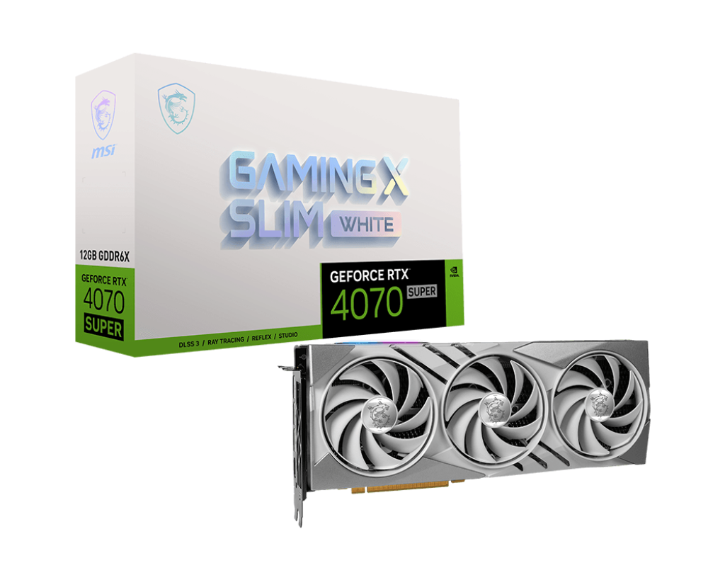 【新品上市】GeForce RTX 4070 SUPER 12G GAMING X SLIM WHITE 微星顯卡