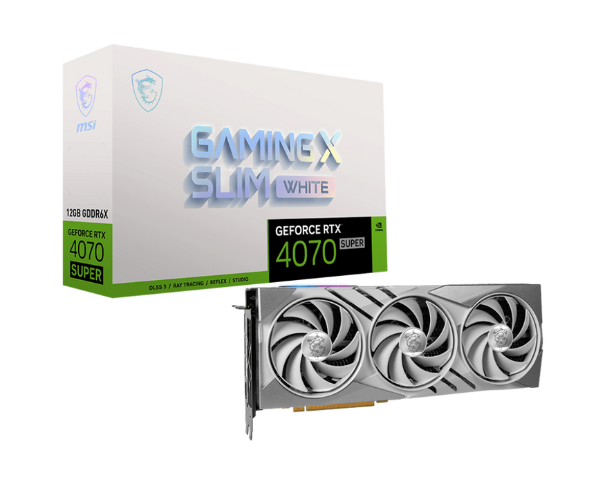 【新品上市】GeForce RTX 4070 SUPER 12G GAMING X SLIM WHITE 微星顯卡