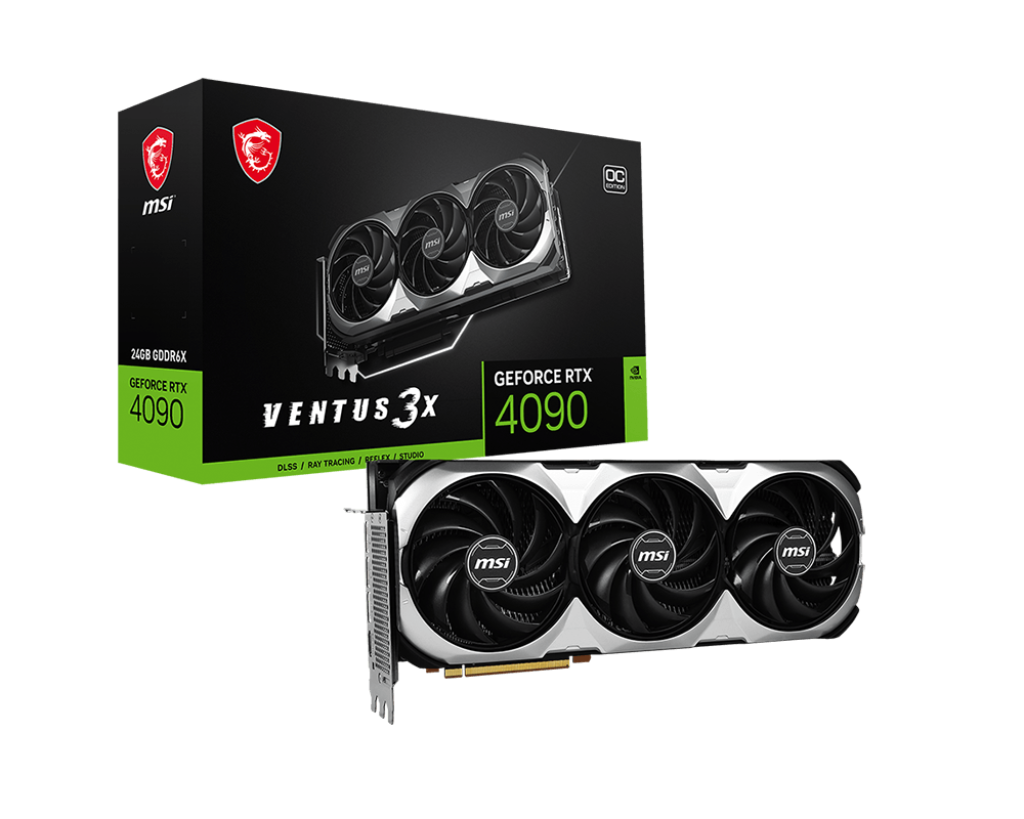 套裝組合優惠】GeForce RTX 4090 VENTUS 3X E 24G OC 微星顯卡– MSI