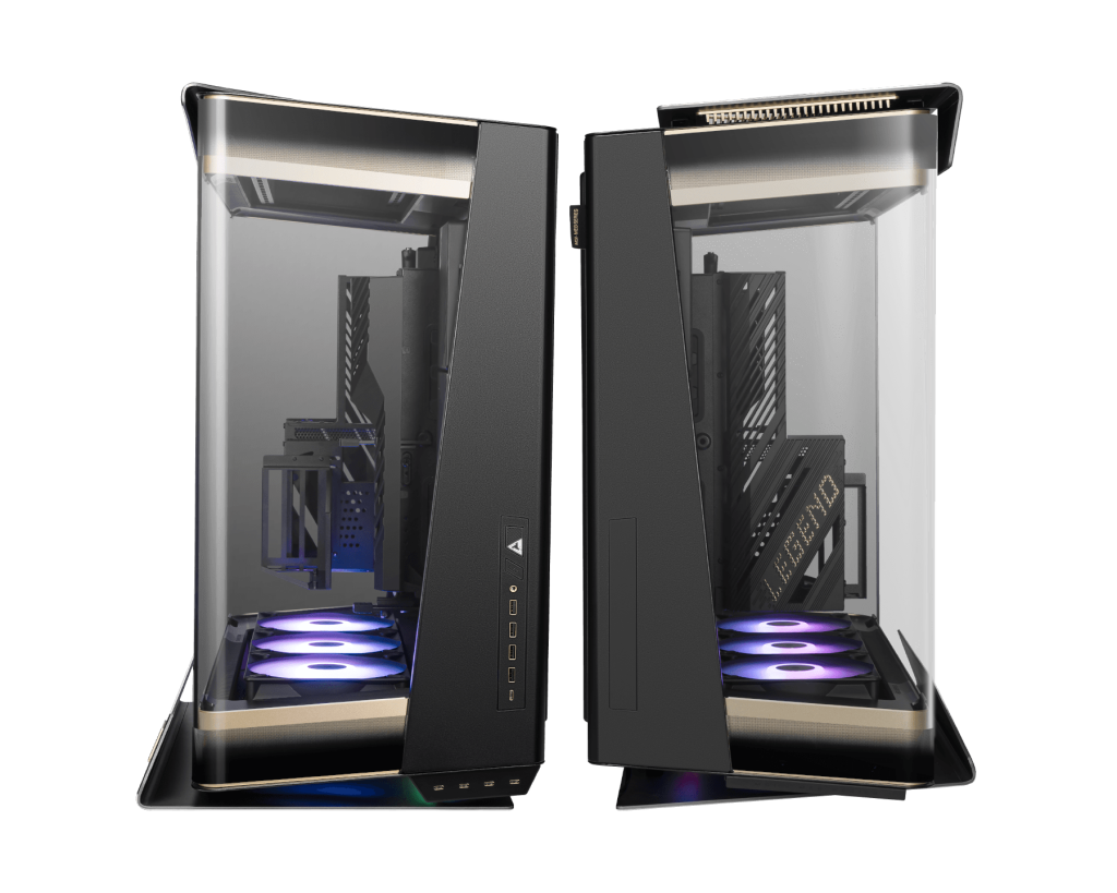 【新品預購】MSI MEG MAESTRO 900R 微星旗艦全景機殼 ( 360度全景設計 / 支援雙顯卡與垂直顯卡 / 4向旋轉主板托盤 )