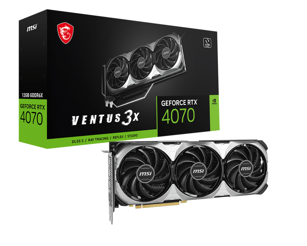 【會員限定優惠】GeForce RTX 4070 VENTUS 3X E 12G 微星顯卡