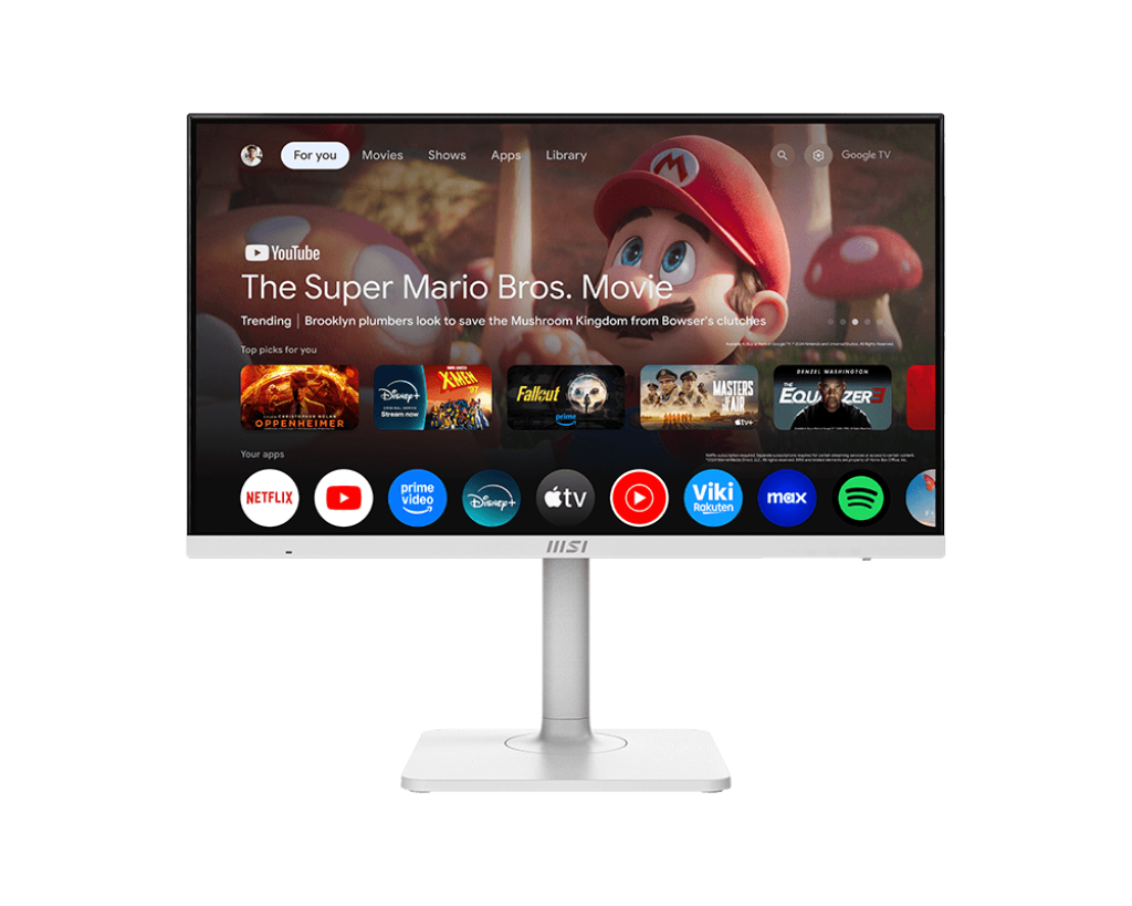 會員限定優惠】Modern MD272UPSW 智慧顯示器(27吋IPS/ 4K智慧聯網/ Dolby Audio/ Google TV – MSI  Store | 微星品牌旗艦館