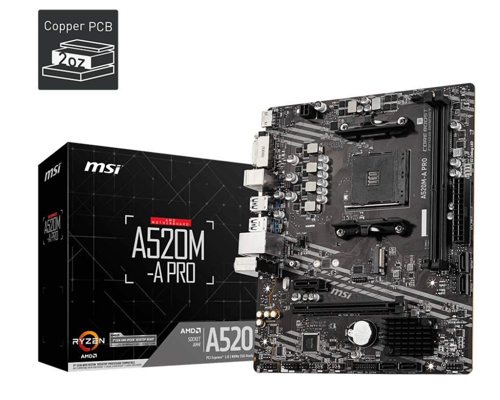 【EZDIY限定】MSI A520M-A PRO 微星主機板