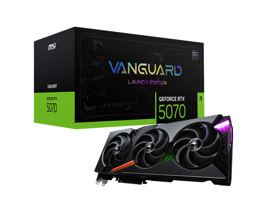 GeForce RTX 5070 12G VANGUARD SOC LAUNCH EDITION 微星顯卡(限量搶購