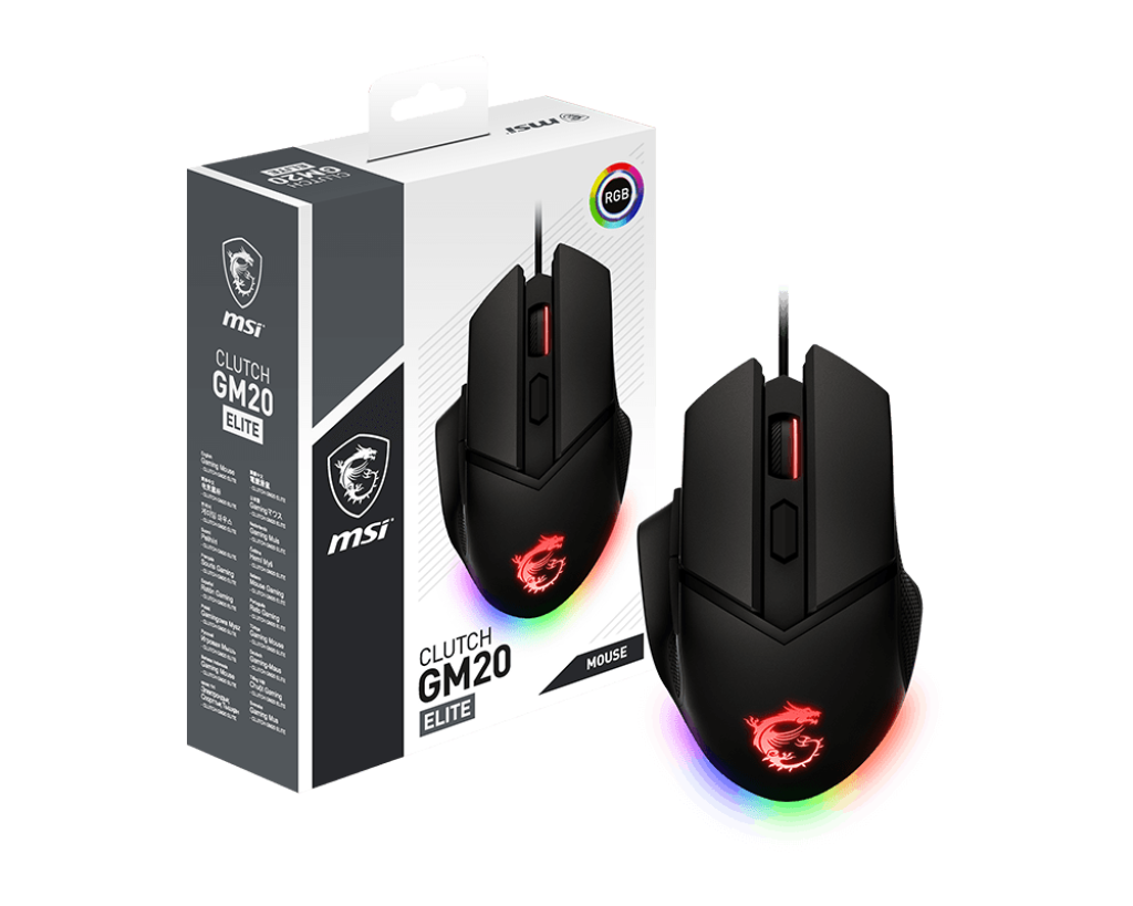 MSI CLUTCH GM20 ELITE 微星砝碼配重RGB電競滑鼠