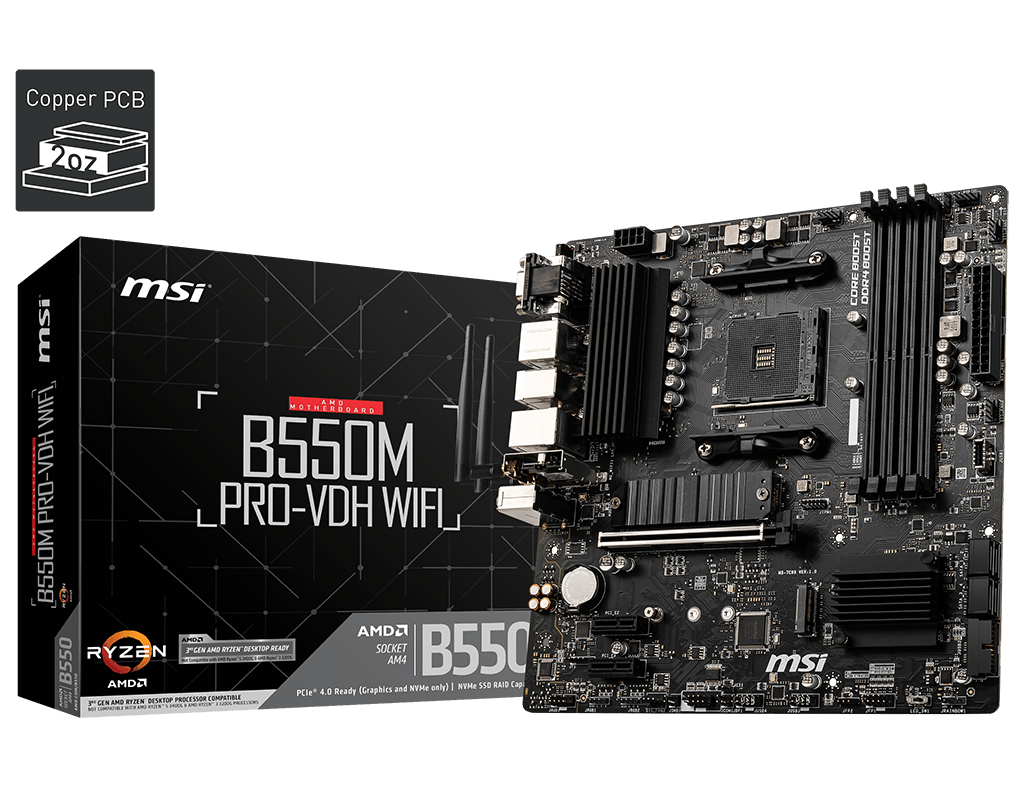 MSI B550M PRO-VDH WIFI 微星主機板