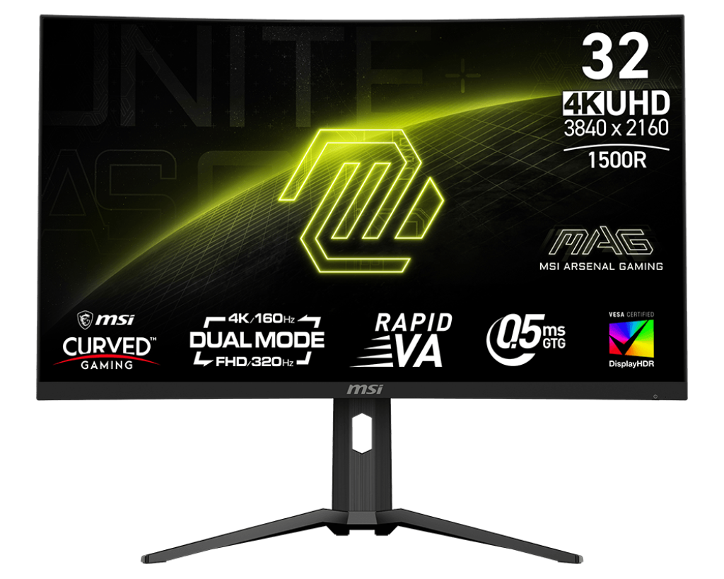 【2026熱銷推薦】MSI MAG 321CUPDF 微星4K電競顯示器 ( VA / 1500R曲面屏 / HDMI2.1 / HDR400 )