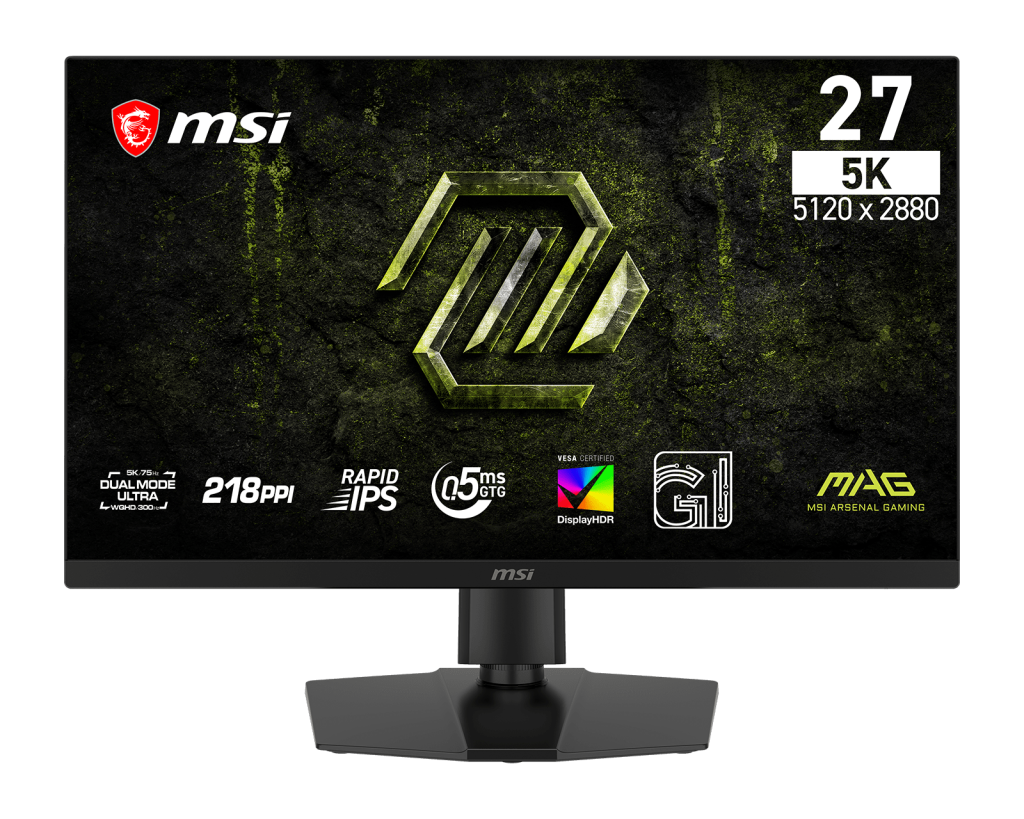 【新品】MSI MAG 271KPD7 微星27吋5K雙模電競顯示器 (Rapid IPS / HDR400 / HDMI 2.1 / 人體工學支架)