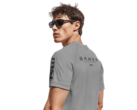 【新品上市】MSI Gamer Series Wicking Raglan T-shirt 微星玩家系列排汗拉克蘭袖T恤 (淺灰)