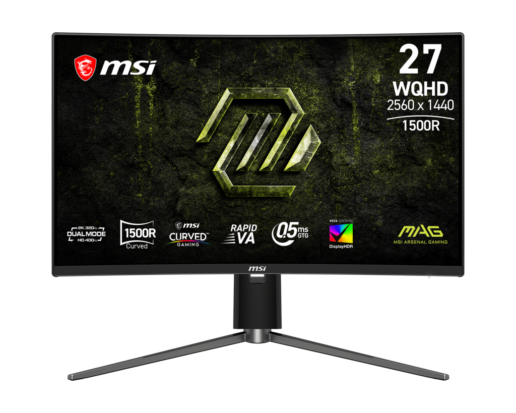【新品】MSI MAG 274CQPDF X32 微星高更新率雙模電競顯示器 ( Rapid VA / 1500R曲面屏 / 400Hz / 人體工學支架 )