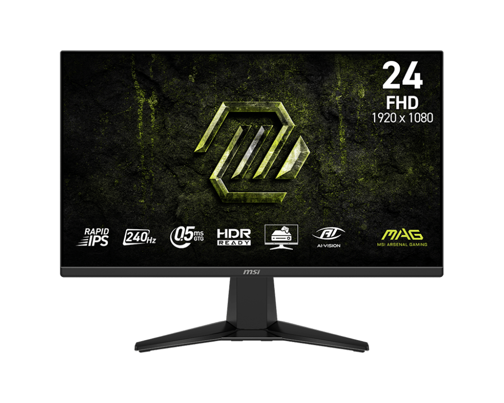 【降價】MAG 245F X24 電競顯示器 (23.8吋Rapid IPS/ 240Hz/ 0.5ms/ AI Vision/ 減藍光)