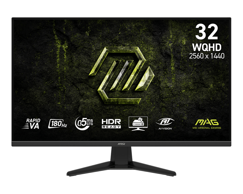 【2026熱銷推薦】MSI MAG 325QF E18V 微星電競顯示器 (32吋Rapid VA/ 2K/ 144Hz/ 1ms/ AI Vision)
