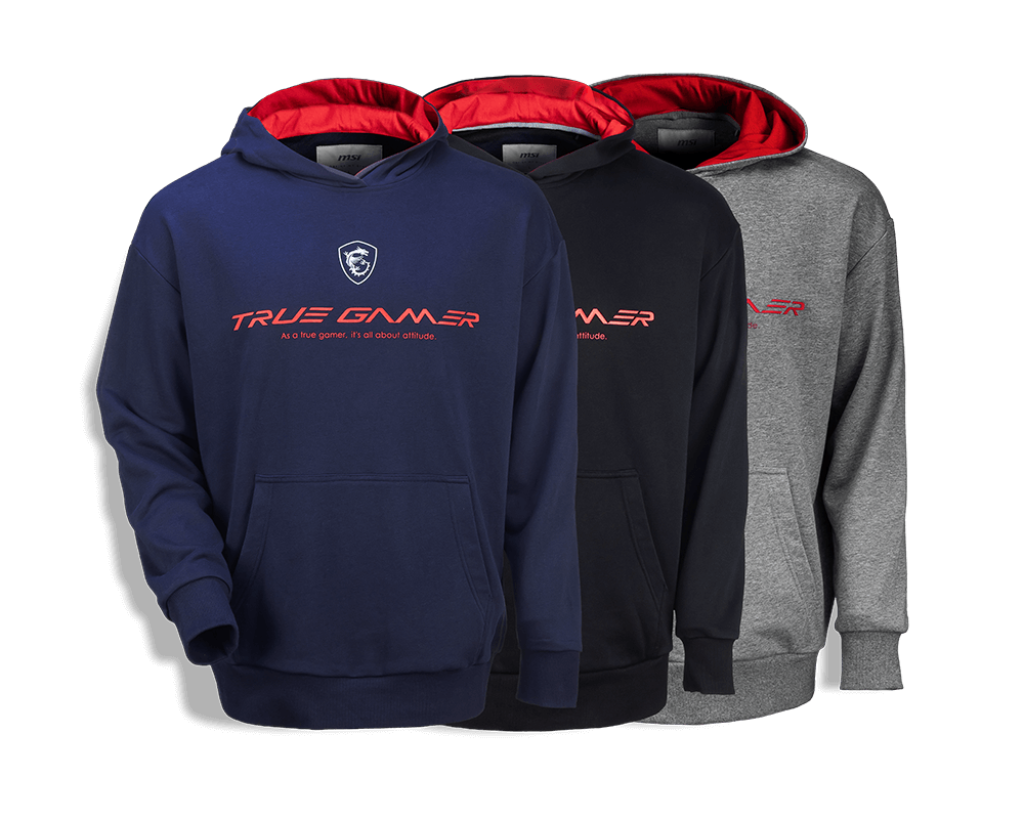 【換季限時優惠】MSI True Gamer Cotton Hoodie 微星棉質連帽衫 (黑)