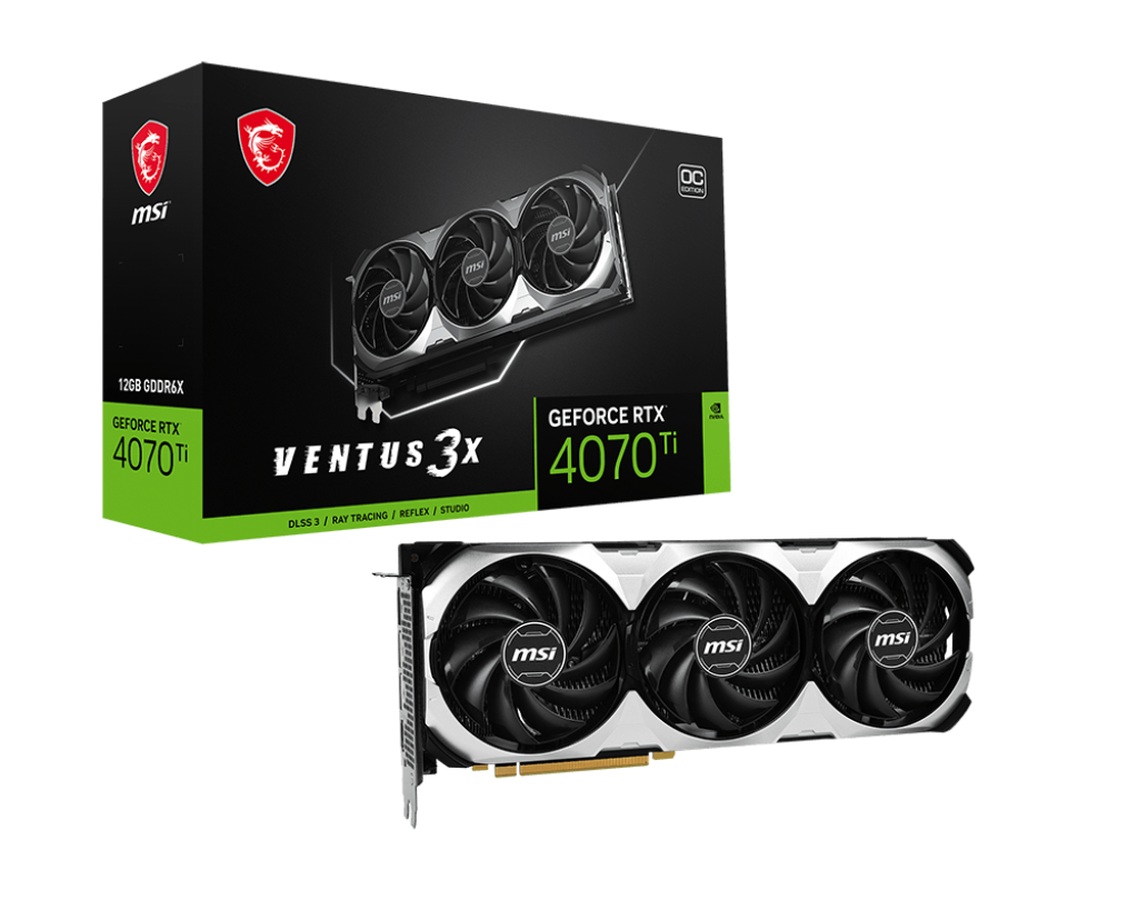 GeForce RTX 4070 Ti VENTUS 3X 12G OC 顯示卡— MSI Store