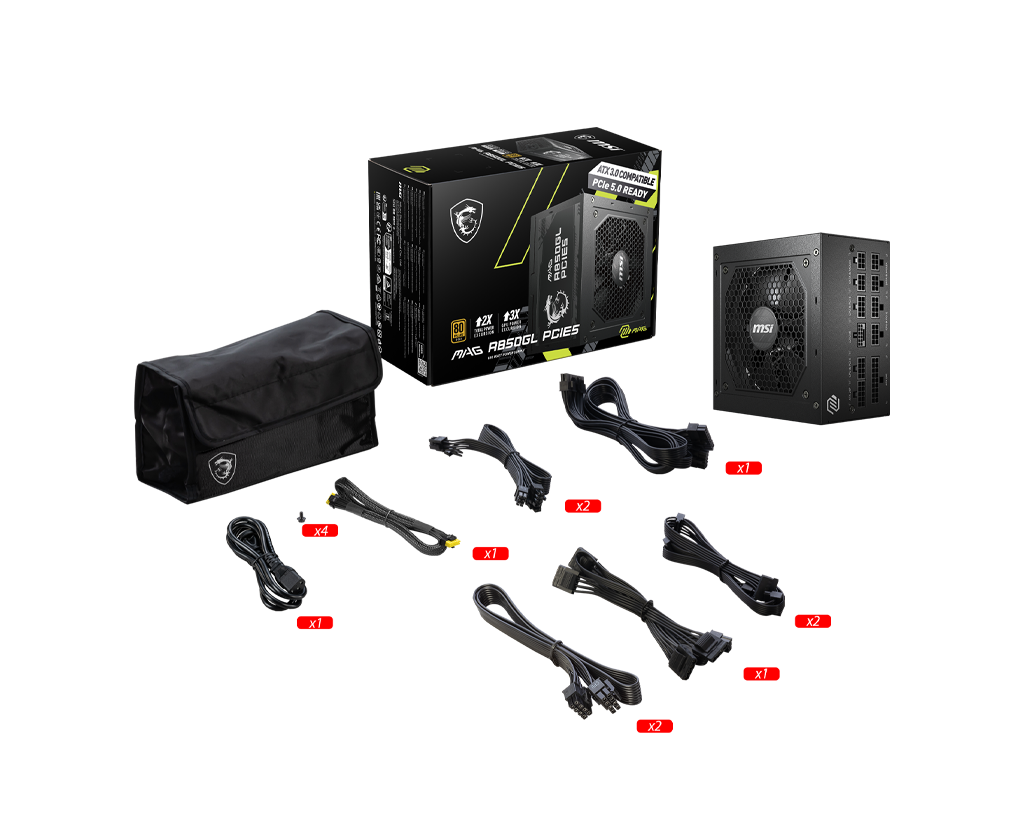 【2025熱銷推薦】MAG A850GL PCIE5 電源供應器 (金牌)