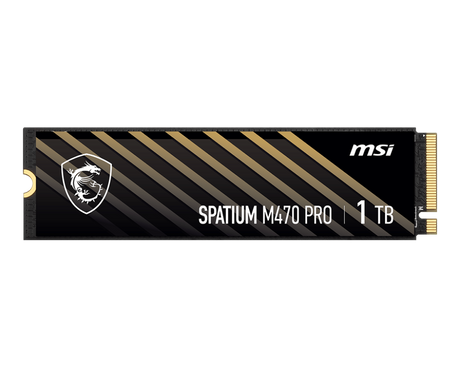 【MSI PRO】SPATIUM M470 PRO PCIe 4.0 NVMe M.2 1TB SSD固態硬碟
