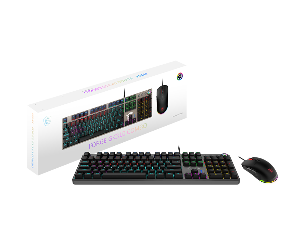FORGE GK310 COMBO RED TC 電競鍵鼠組(機械紅軸/ 7200DPI) – MSI Store