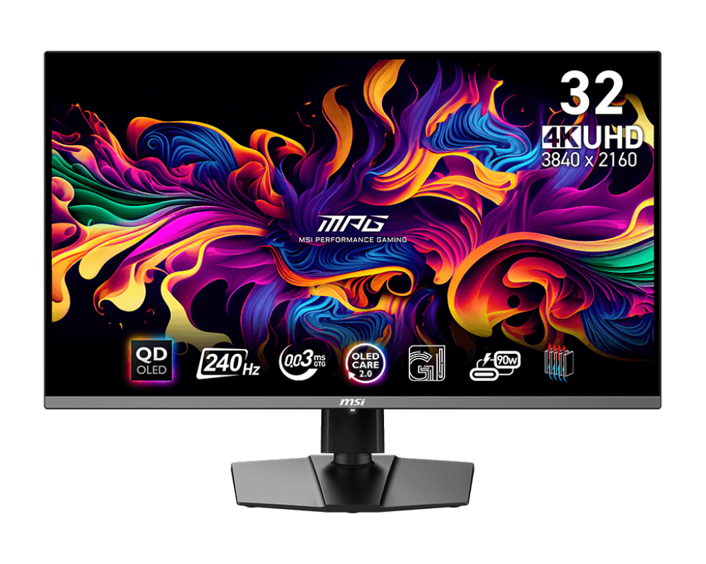 【會員限定優惠】MPG 321URX QD-OLED 電競顯示器 (32吋平面 / 240Hz / 量子點)