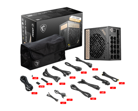 【福利品】MSI MEG Ai1300P PCIE5 微星電源供應器 (白金)