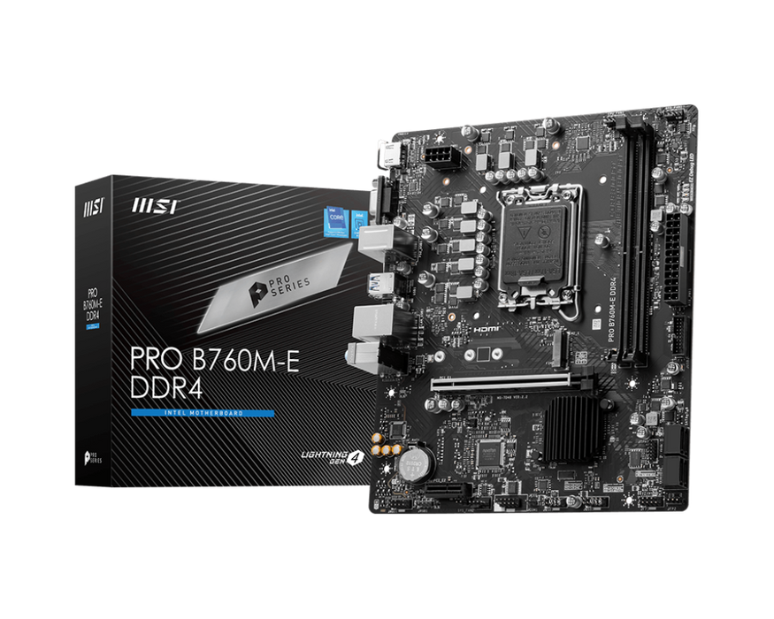 【DIY指定零件】PRO B760M-E DDR4 微星主機板 (mATX / LGA1700)