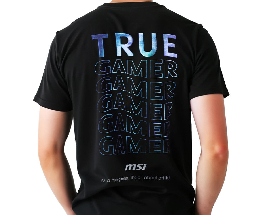 【2025熱銷推薦】MSI True Gamer Cooling T-shirt 微星炫色涼感T恤 (黑)