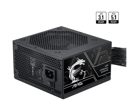 【福利品】MSI MAG A750BN PCIE5 III 微星750瓦電源供應器 (銅牌 / 支援PCIe 5.1 / ATX / 黑)