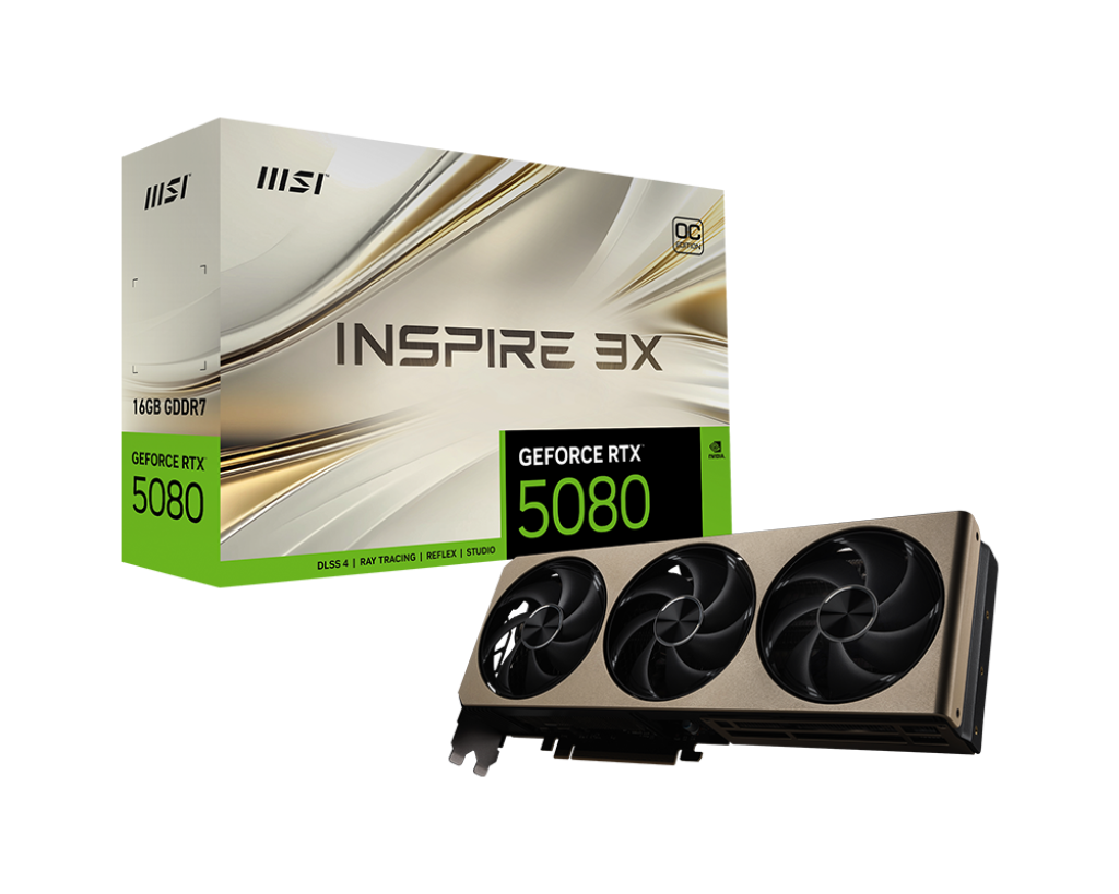 【福利品】GeForce RTX 5080 16G INSPIRE 3X OC 微星顯卡