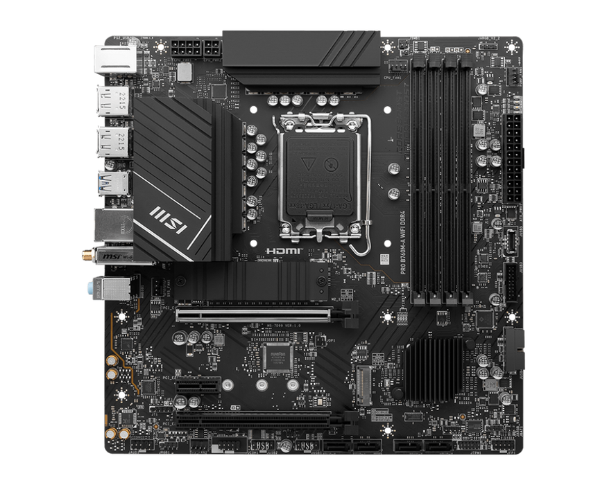 【會員限定優惠】PRO B760M-A WIFI DDR4 微星主機板 (mATX / LGA1700)