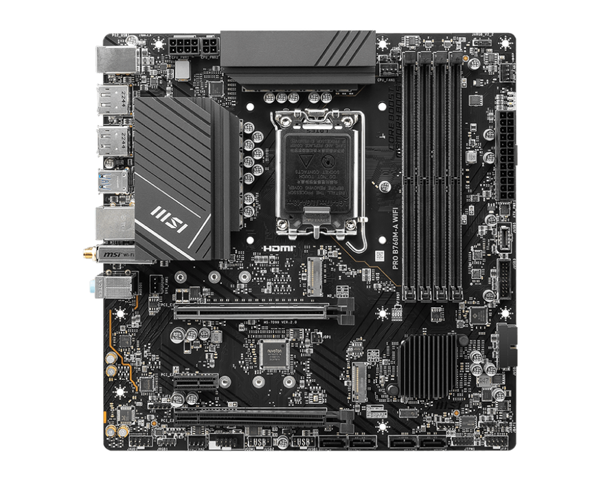 PRO B760M-A WIFI 微星主機板 (mATX / LGA1700 / DDR5)
