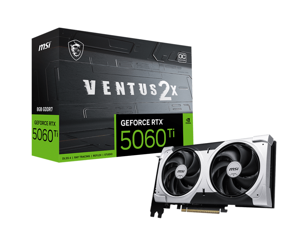 【會員限定優惠】GeForce RTX 5060 Ti 8G VENTUS 2X OC PLUS 微星顯卡