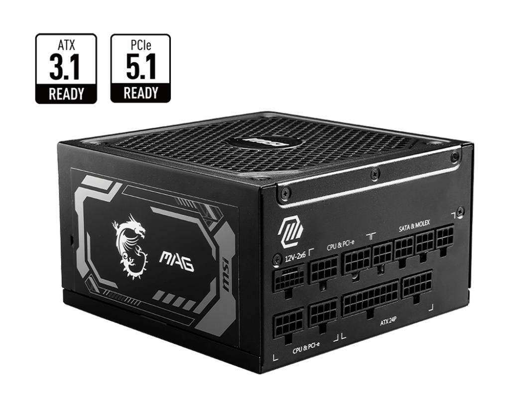 【開學升級專案】MAG A1000GL PCIE5 電源供應器 (金牌/ 直升1250W)