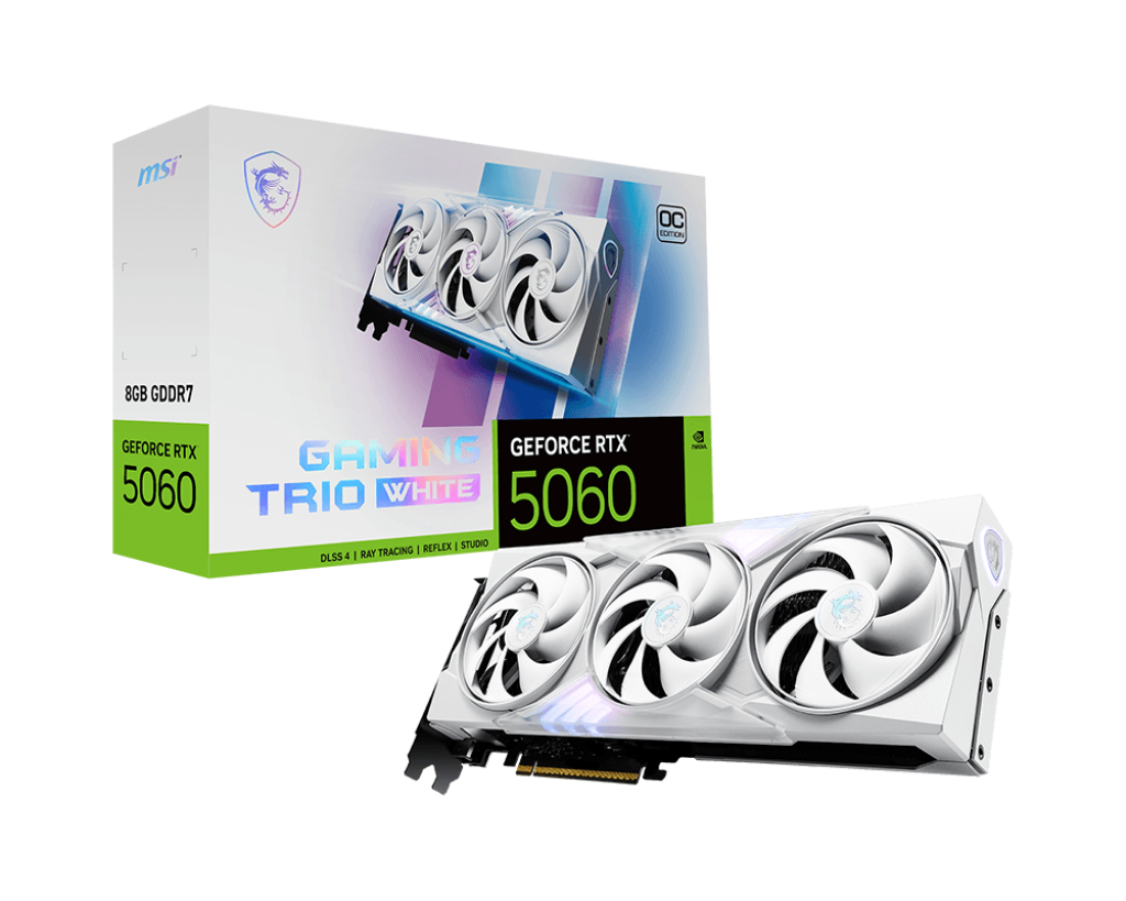 【新品上市】GeForce RTX 5060 8G GAMING TRIO OC WHITE 微星顯卡