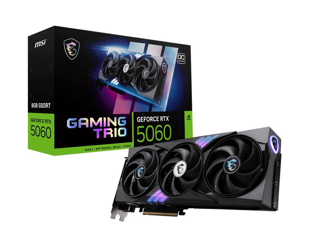 MSI GeForce RTX 5060 8G GAMING TRIO OC 微星顯卡– MSI Store | 微星