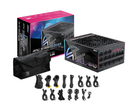 【新品】MSI MPG Ai1300TS PCIE5 微星1300瓦電源供應器 (80 Plus 鈦金認證 / 先進顯卡保護技術)