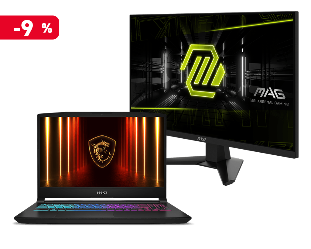 【微星筆電套裝組合】Katana 15 HX x MAG 274QF 電競筆電螢幕組合