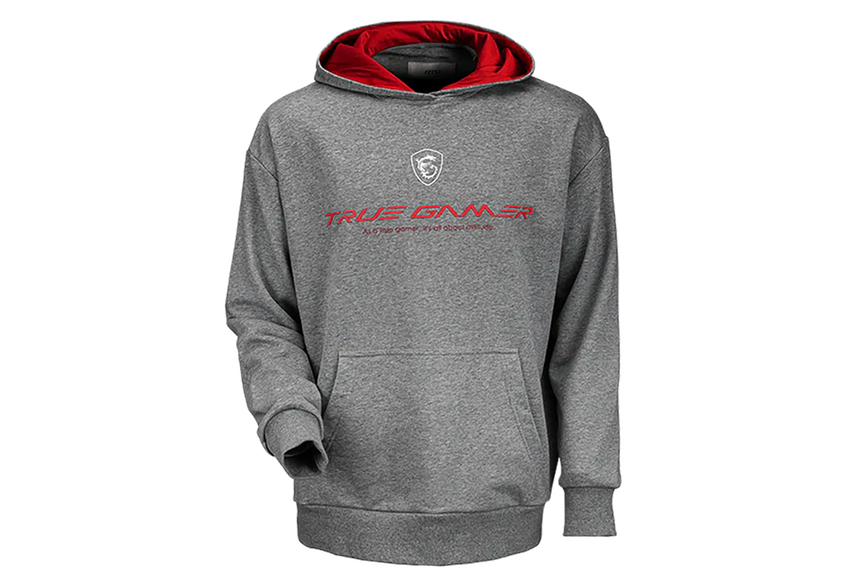 【限時優惠】MSI True Gamer Cotton Hoodie 微星棉質連帽衫 (灰)