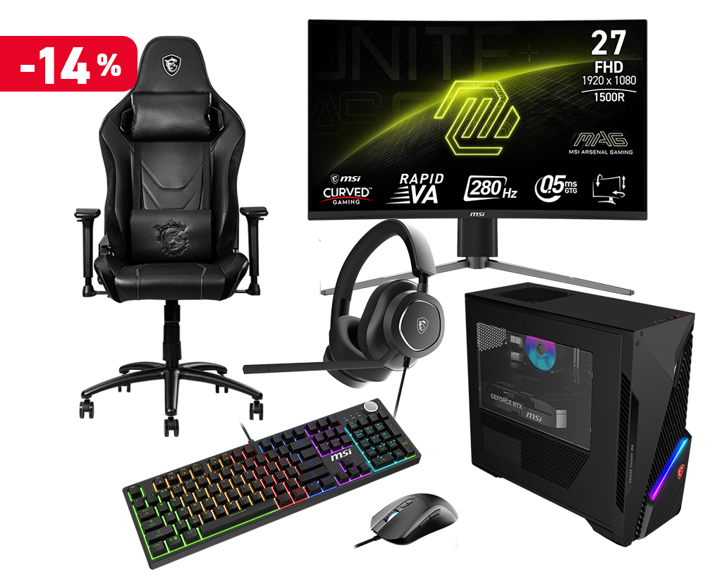 【限定商品組合】MSI GAMING POWER PACK 微星電競玩家六件套 (精選全配)