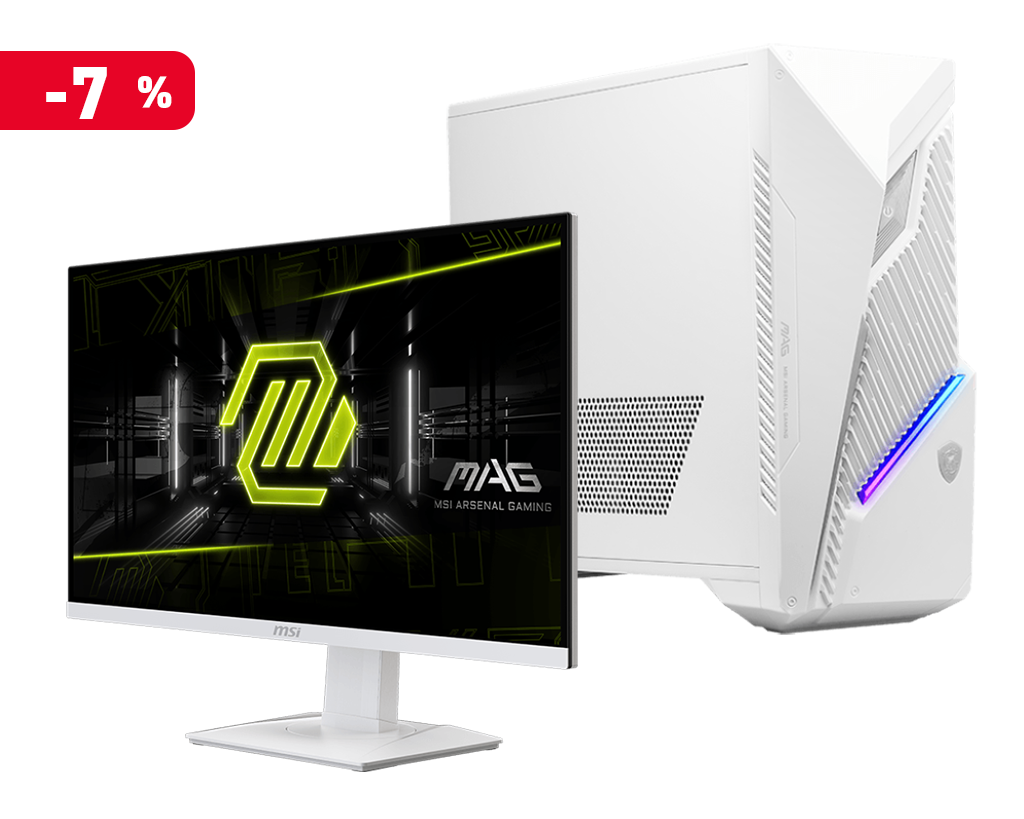 【限定商品組合】MSI GAMING SYS PACK 微星白色電競系統組合 (27吋WQHD+180Hz電競螢幕 x i5+RTX5060電競桌機)