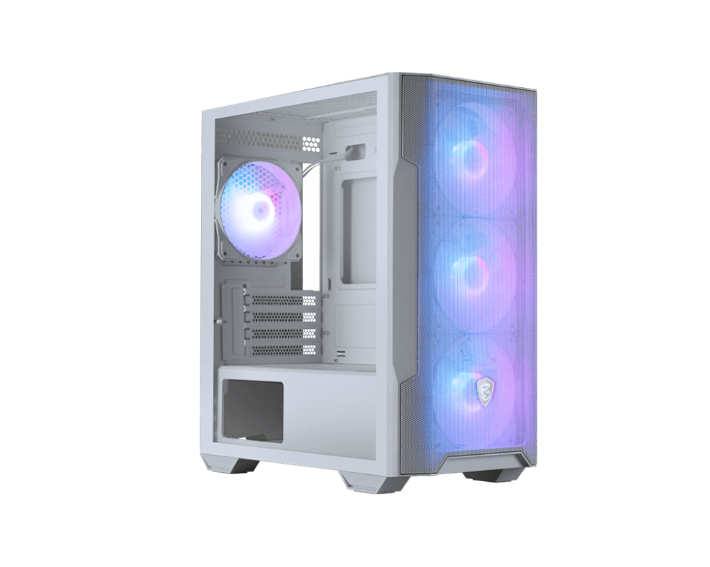 【EZDIY限定】MSI MAG FORGE M100R WHITE 電腦機殼 (鋼化玻璃/ HUB3+1ARGB風扇/ 白)